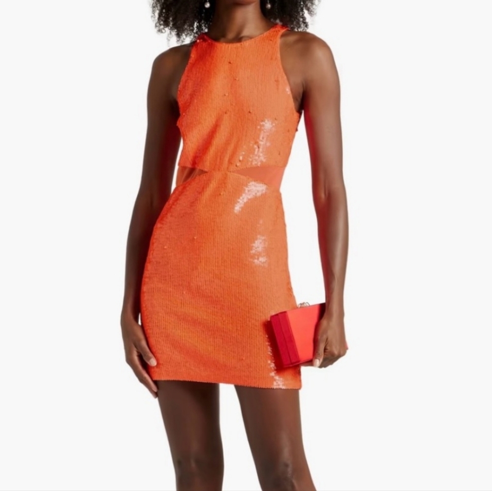 Alice + Olivia Orange Mini Dress